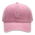 thumbnail image 2 of RANJIE Women Solid Color Heart Embroidered Soft Top Outdoor Washed Baseball Cap, 2 of 3