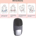 thumbnail image 5 of Cepillo de limpieza facial sónico WEIHJMXG masajeador facial de silicona eléctrico impermeable recargable, 5 of 5