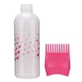 thumbnail image 1 of Botella para tinte de cabello, champú, colorante para el cabello, aplicador, botella con peine, 170 ml (rojo rosa), 1 of 10