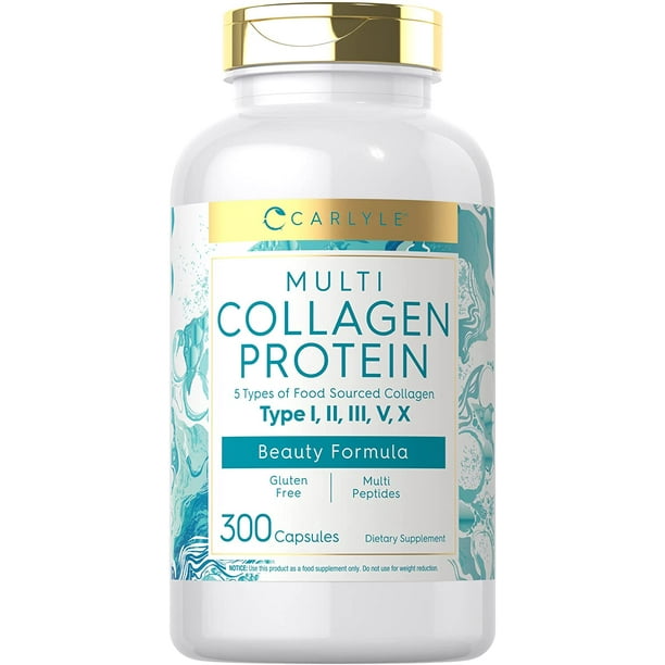Multi Collagen Protein 2000mg 300 Capsules Type 1, 2, 3, 5, 10 by