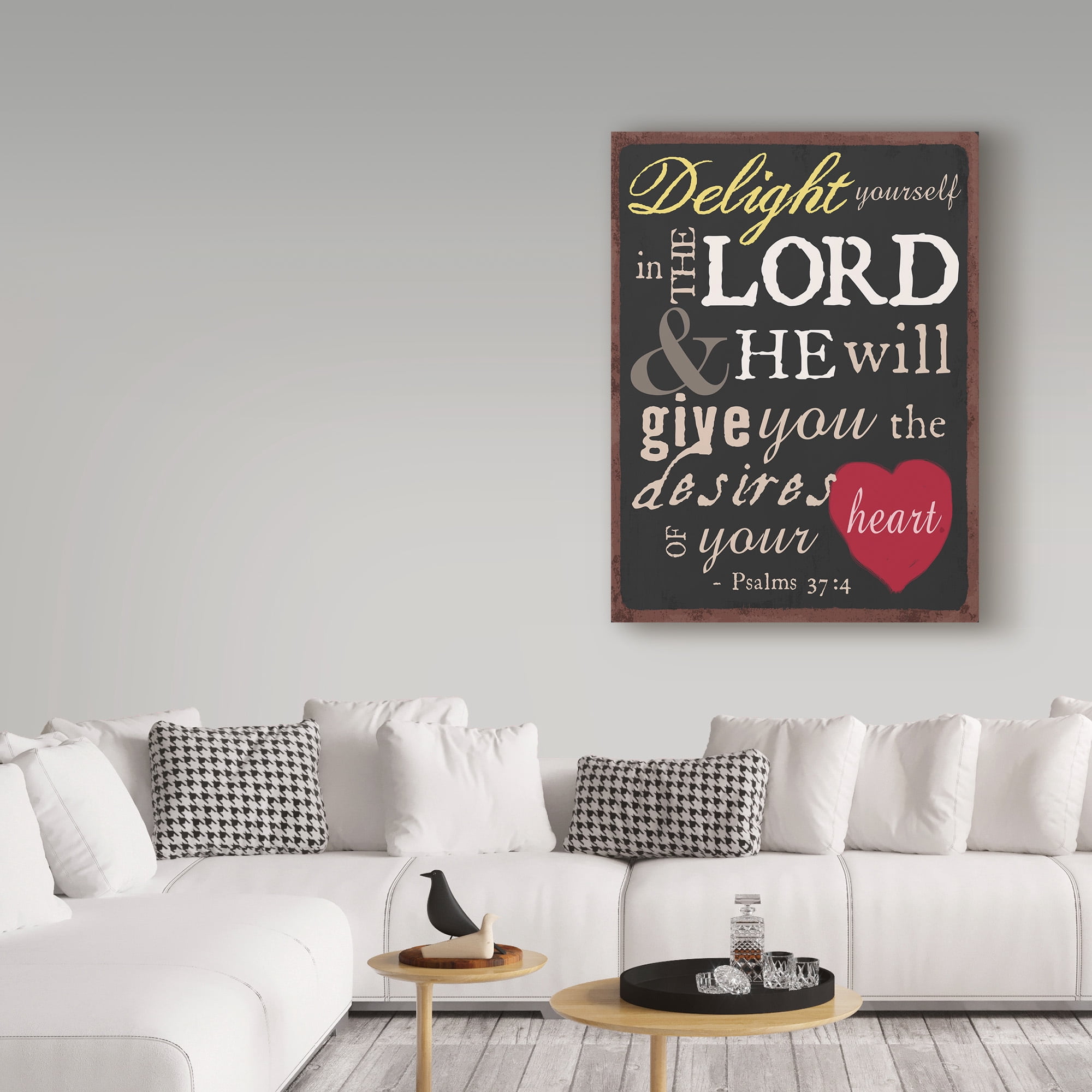 Trademark Fine Art 'Psalm 37:4' Canvas Art by Art Licensing Studio