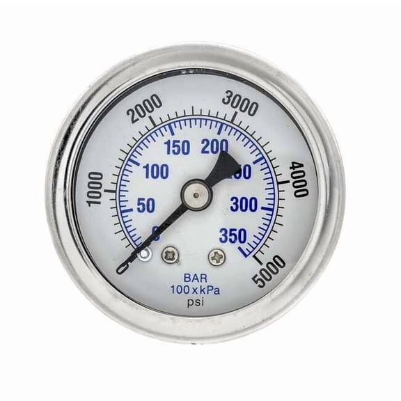 Pic Gauges Pressure Gauge,1/8 in. NPT,1-1/2 in. 202L-158R