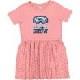 thumbnail image 3 of Inktastic Let It Snow Snowboarding Girls Toddler Dress, 3 of 5