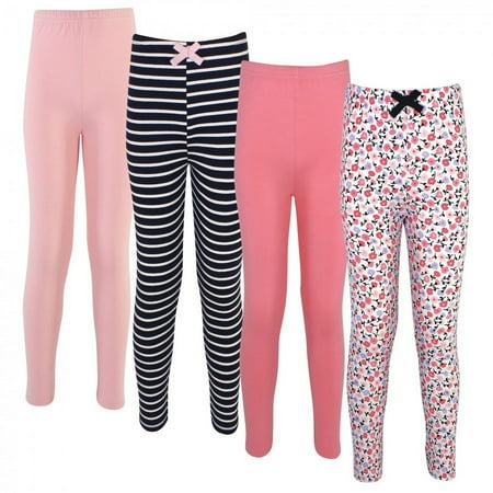 UPC: 0660168616354 | Touched by Nature Baby Toddler Big Kids and Youth Girl Organic Cotton Leggings 4pk Ditsy Floral 12 Years