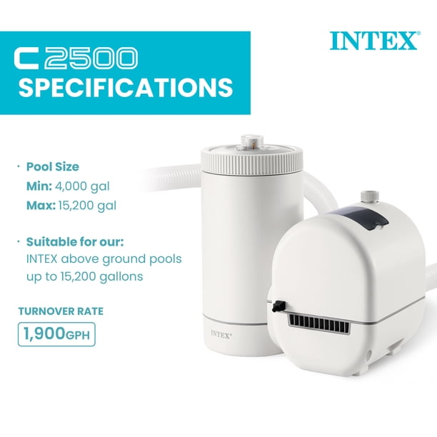 Intex C2500 Cartridge Filter Pump W/Gfci (110-120 Volt) - Walmart.ca