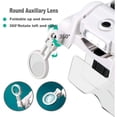 thumbnail image 3 of Lupa frontal Lupa iluminada con 3 luces LED - 5 lentes desmontables 1.0X a 3.5X - Lente secundaria 8X - Diadema ajustable para reparaciones de manualidades de costura, 3 of 5