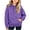 Purple, variant on Enjoytime Hoodies for Girls Kids Long Sleeve Hooded Sweatshirts Lightweight Solid Casual Pullover Tops with Pockets