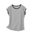 thumbnail image 2 of Warop Women's Sleeveless Round Neck Casual Top, Fashion Striped Modal Fabric, Breathable and Comfortable for Spring Summer and Daily Wear, 2 of 4