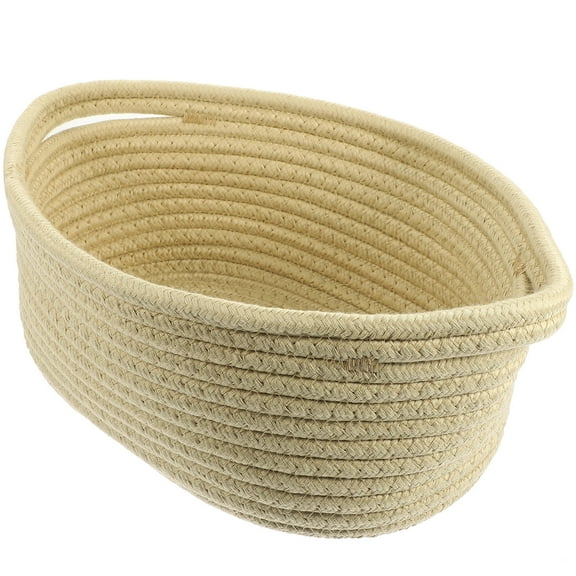 Worgeous Storage Basket Cotton Rope Simple Design for Home Organization 1Set
