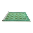 thumbnail image 2 of Ahgly Company Machine Washable Indoor Rectangle Abstract Turquoise Blue Modern Area Rugs, 2' x 3', 2 of 4