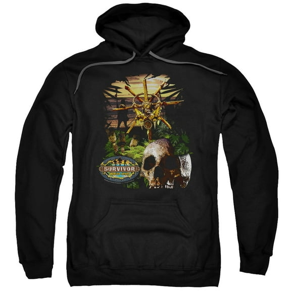 Trevco Survivor-Jungle - Adult Pull-Over Hoodie - Black- 3X