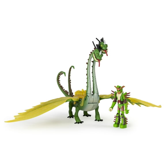 DreamWorks Dragons Legends Evolved, Tuffnut and Barf and Belch, Dragon with Viking Figure and Accessories