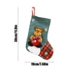 thumbnail image 3 of Fiudx Decoración del hogar Medias navideñas tejidas con diseños de Papá Noel y muñeco de nieve Bolsas de regalo rojas ideales para colgar en el árbol de Navidad 2 piezas, 3 of 6