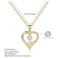 thumbnail image 2 of TINGN Initial Heart Necklace for Women Cubic Zirconia 14K Gold Plated Initial Heart Pendant Necklace, 2 of 8