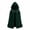 Army Green, variant on Iyufng Unisex Velvet Velvet Hooded Mid Length Cape Big Front Bow Ruffle Edge Cloak Cosplay Outfit for Halloween Carnival Photo Shoot