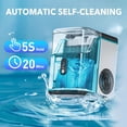 thumbnail image 6 of Nugget Ice Maker, 33lbs/24H Capacity, Self-Cleaning, Portable Pebble Ice Machine with Ice Scoop & Basket,  for , Kitchen, or Office,  (Chewable & Crushed Ice), 6 of 6