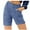 Navy, variant on Cargo Shorts for Women Elastic High Waist Summer Shorts Button Straight-Leg Bermuda Shorts with Multi-Pocket Pink M