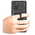 thumbnail image 4 of Case with Clip for Galaxy Note 20, Nakedcellphone Black Rugged Ring Grip Cover [with Stand and Built-In Mounting Plate] + [Belt Hip Holster] for Samsung Galaxy Note 20 Phone (SM-N980, SM-N981), 4 of 10