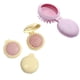 thumbnail image 5 of Vogacara Peine plegable Cepillo para el cabello Espejo de maquillaje Masajeador Tamaño de bolsillo portátil Forma redonda Peines de aseo Pinceles de maquillaje y herramientas Amarillo, 5 of 6