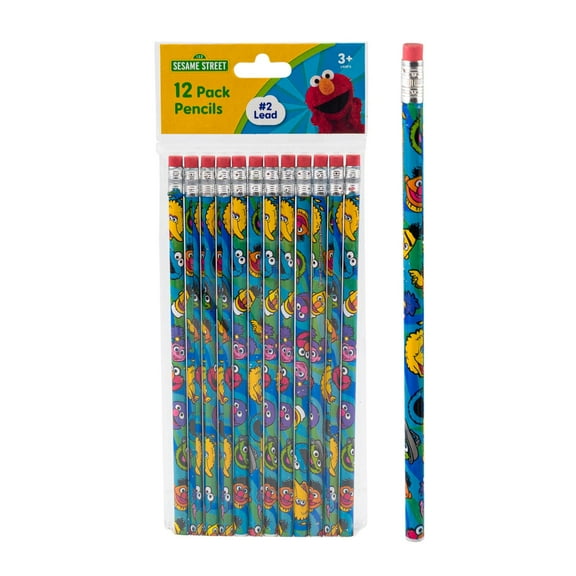 Party Favors Sesame Street Elmo Character Authentic Licensed 24 Wood Pencils Pack