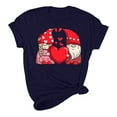 thumbnail image 4 of CALAFEBILA T Shirts for Women Plus Size Valentines Day Shirts for Women,Lady Fashion Casual Short Sleeve Crew Neck Sweetheart Print T-shirts Valentine Gifts for Girlfriend Tops, 4 of 5