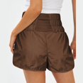 thumbnail image 5 of Shorts for Women Shorts Women's Running Quick Shorts Workout Elastic Athletic Yoga Pants Dry High Waist Brown M, 5 of 5