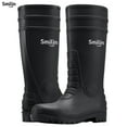 thumbnail image 2 of SMILIN PVC Rubber Rain Boots for Men,Steel Toe Waterproof and Slip Resistant lightweight Knee Men's Work Boots,Black Color,US Size 12, 2 of 8