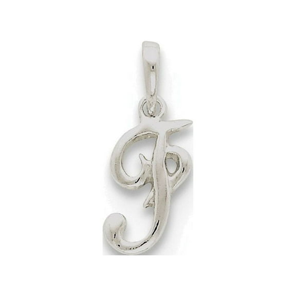 FJC Finejewelers Sterling Silver Initial F Pendant Necklace - Chain Included