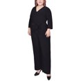 thumbnail image 2 of Plus Size 3/4 Sleeve Belted Jumpsuit, 2 of 3