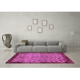thumbnail image 3 of Ahgly Company Indoor Square Checkered Purple Modern Area Rugs, 3' Square, 3 of 4