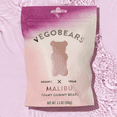 VegoBears Malibu Vegan Gummy Bears Foamy Organic Gummy Bears, NonGMO