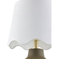 thumbnail image 2 of Livabliss Stella Diminuta Traditional Accent Table Lamp, 23-inch, Dark Green with White Scalloped Shade Shade, 2 of 5