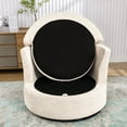 thumbnail image 6 of Lontai Swivel Accent Chair Armchair, Round Barrel Chairs with Hidden Storage for Living Room Bedroom,Beige, 6 of 8