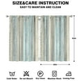 thumbnail image 2 of Vintage Teal Wood Grain Curtains-Blackout Curtains Bedroom Decor Living Room Darkening Grommet Window Drapes 2 Panels Set 42x63 inch, 2 of 2