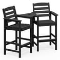 thumbnail image 5 of LOYALICE Balcony Chair Set of 2, Outdoor Adirondack Barstools with Connecting Tray, Black, 5 of 10