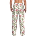 thumbnail image 3 of Goofa Rose Flowers Printed Soft Pajama Pants for Men, Wide Leg Comfy Casual Lounge Yoga Pants-Large, 3 of 9