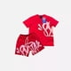 thumbnail image 2 of Y2k-Camiseta gótica de 2 piezas con letras de hip-hop para hombre, pantalones cortos de pierna ancha con cordón, traje de Universidad Americana, 2 of 5