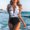 White, variant on SuoKom One Piece Bathing Suit For Women Bikini Swim Pants Shorts Bottom Swimsuit Swimwear Bathing Plus Size Swimsuit For Women On Clearance