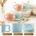 thumbnail image 5 of DELARLOCHEF Smile pattern mug, Black and white, Mr and Mrs Gift, 5 of 11