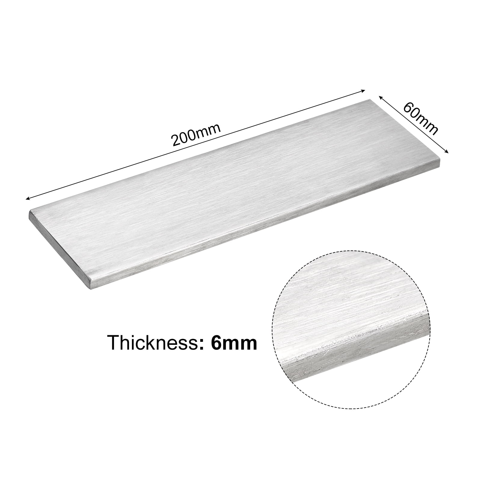 【FUN】 ANGUS（SS) FLAT 530mm Unique Bargains 304 Stainless Steel Flat Bar, 5/16' Thickness 2 3