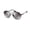 BLACK, variant on ED by Ellen Double Bar Round Sunglasses (S-33)