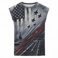 thumbnail image 3 of FINALGANG Mens Crew Neck Sleeveless Tank Top With American Flag Retro Print Soft Breathable Casual Muscle Fit Patriotic Top For Patriotic Events Workouts Daily Wear M, 3 of 4