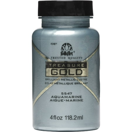 UPC: 0028995055478 | Folkart Treasure Gold Paint 4oz-Aquamarine