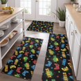 thumbnail image 2 of Multicolor Controllers Games Icons Black Pattern Kitchen Rugs Sets Of 3,Kitchen Runner Rugs Non Skid Washable,Decorative Kitchen Floor Mats for Kitchen,Sink,Laundry,17"x30"+ 17"x47" + 17"x59", 2 of 6