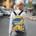 thumbnail image 7 of FORMRS Mini Backpack Purse for Women Travel Daypack Casual Shoulder Bag, Yellow Glasses, 7 of 7