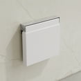 thumbnail image 4 of Avenir 14" x 13" Folding Wall-Mounted Shower Seat in Glossy White, PU Leather Padded, 4 of 6