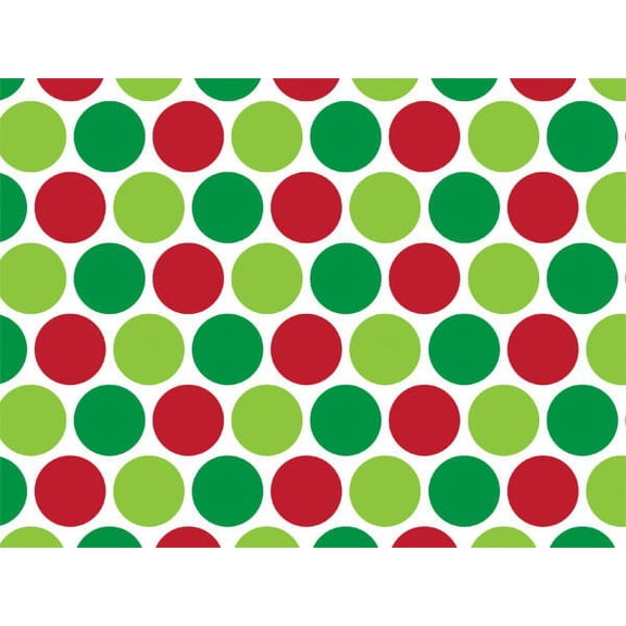 12 Pack, Merry Dots Tissue Paper 20 x 30", Soft Fold Sheets for Holiday Gift Wrapping, Made In USA