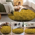 thumbnail image 5 of Round Rug 5Ft Washable Non-Slip, Yellow Geometric Circle Area Rugs for Living Room Bedroom, Modern Abstract Art Ombre Indoor Floor Mats Carpet Runner for Home Decor Aesthetic, 5 of 8