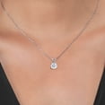 thumbnail image 3 of Gem Stone King 1.65 Ct Round White Topaz 925 Sterling Silver Pendant with Chain, 3 of 3