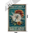 thumbnail image 5 of Vintage Dragonfly Decor, Gifts For Women Girl Teens, What If I Fall Sunflower Vintage Tin Sign For Home Office Bedroom Wall Decor, Christmas New Home Gift Party Decor 12x8 Inches, 5 of 6